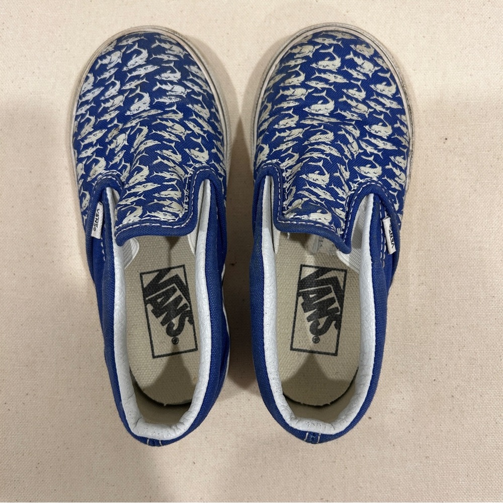 Vans toddler slip-ons sharks! Size 9